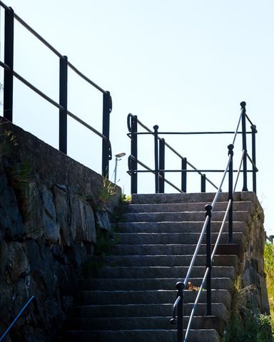 Outdoor stone staircase