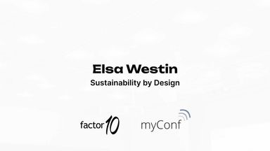 Empowering software organizations to build and run climate-efficient IT systems – Elsa Westin at myConf 2023